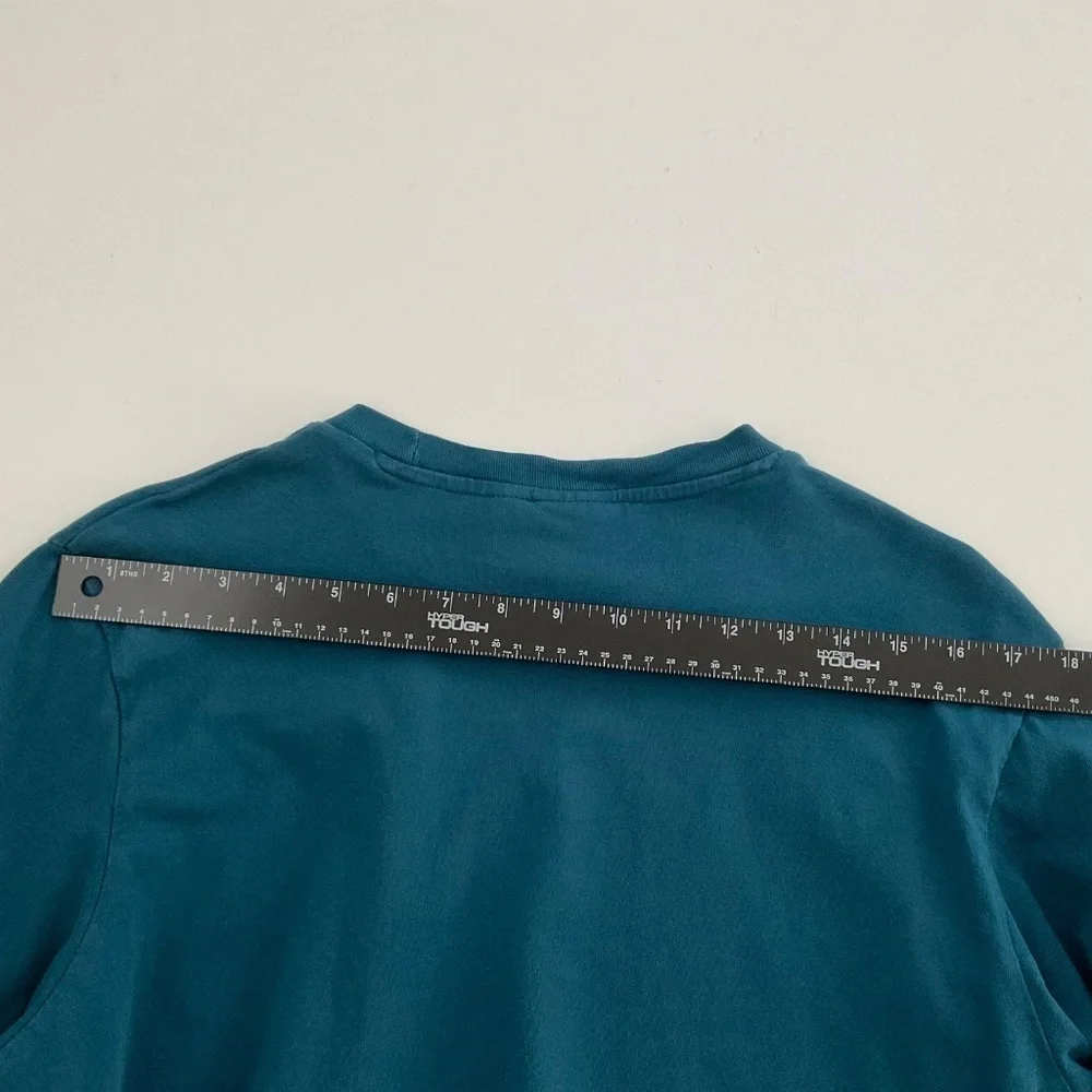 Adidas Men Adiplore T-Shirt Sz L Teal Long Sleeve Cotton Athleisure Streetwear